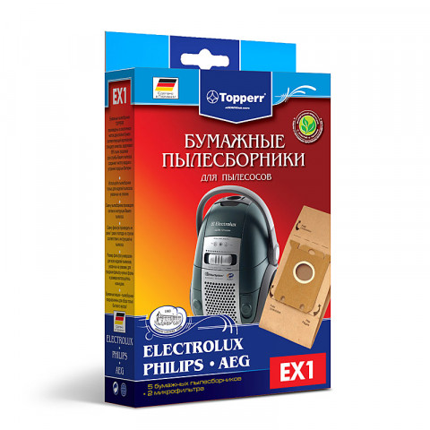 Topperr EX 1 пылесборники (5 штук + 2 микрофильтра) Philips