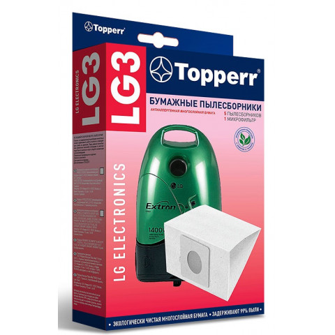 Topperr LG 3 пылесборники (5 штук + 1 микрофильтр) LG