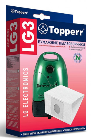 Topperr LG 3 пылесборники (5 штук + 1 микрофильтр) LG