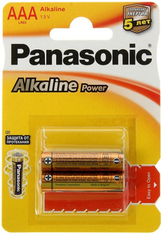 Panasonic LR03 Alkaline Power bl/2 батарейки