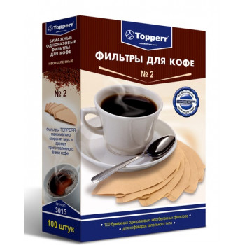 Topper 3015 фильтр для кофеварок №2 (100штук) н/о
