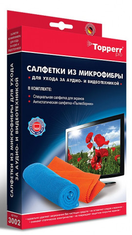 Topperr 3002 набор салфеток из микрофибры для а/в техн.