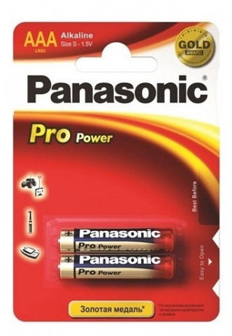 Panasonic LR03 Pro Power bl/2 батарейки