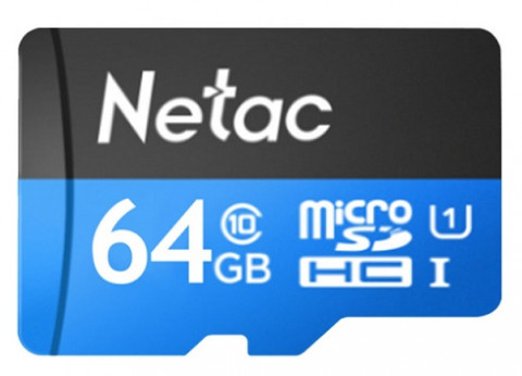 Netac microSDHC 64Gb P500 + adp карта памяти