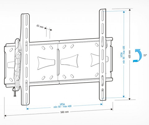 Holder LCDS-5071 металик, кронштейн для ТВ