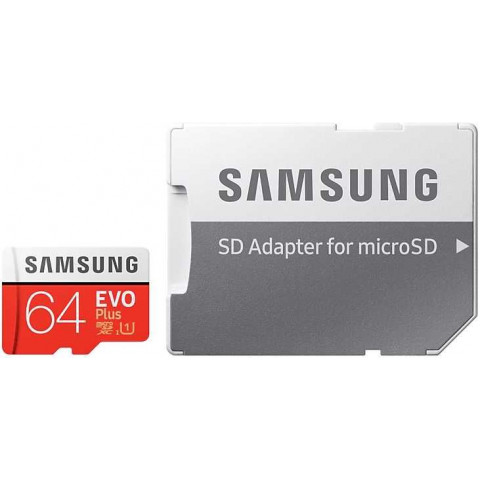 Samsung EVO Plus MicroSDXC 64Gb C10 UHS-I + adp карта памяти