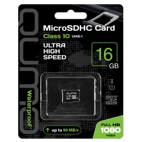 Qumo microSDHC 16Gb Class 10 UHS-I карта памяти