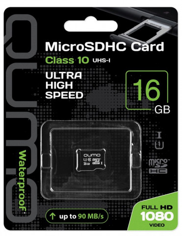 Qumo microSDHC 16Gb Class 10 UHS-I карта памяти
