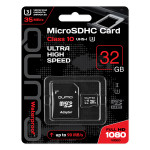 Qumo microSDHC 32Gb Class 10 UHS-I + adp