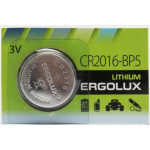 Ergolux CR2016 батарейка 1 штука 