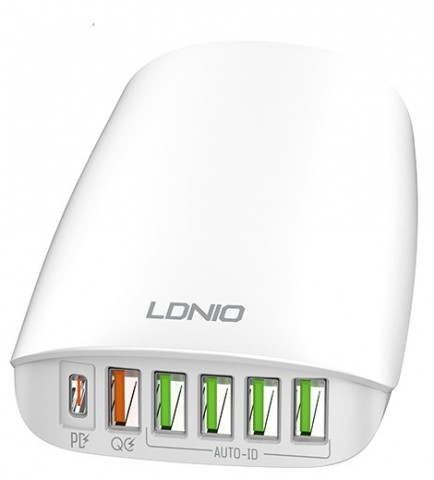 Ldnio A6573C White 6USB Type-C+5USB Type-A зарадная станция