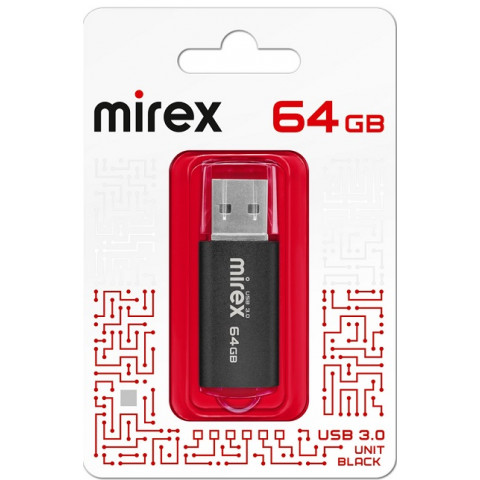 Mirex USB3.0 64Gb Unit Black флешка