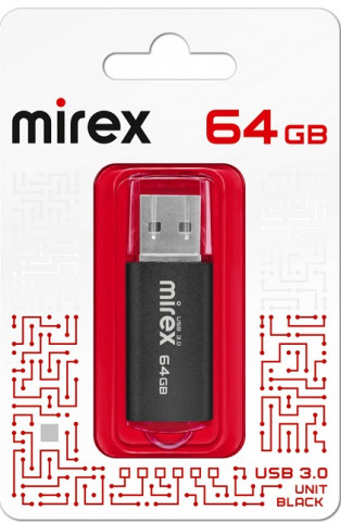 Mirex USB3.0 64Gb Unit Black флешка