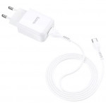 Hoco N2 2.1A White 1USB Type-C зарядное устройство