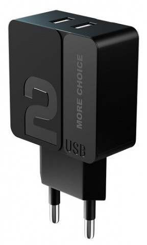 More choice NC46i 2.4A Black 2USB 8-pin зарядное устройство