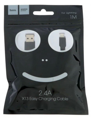 Hoco X13 USB 8 pin/2,4A 1m Black кабель