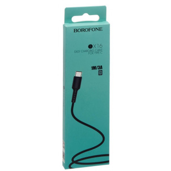 Borofone BX16 USB Type-C/3,0A 1m Black кабель