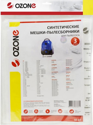Ozone excellent SE-07  пылесборники (3 штуки) LG