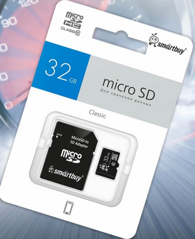 Smartbuy microSD 32Gb C10 + adp карта памяти