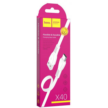 Hoco X40 Noah USB Type-C/3A 1m White кабель