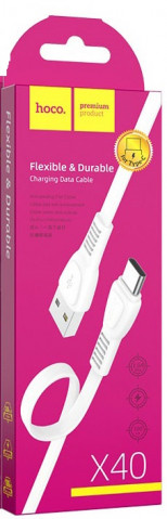 Hoco X40 Noah USB Type-C/3A 1m White кабель