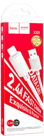 Hoco X88 USB micro USB/2.4A 1m White кабель