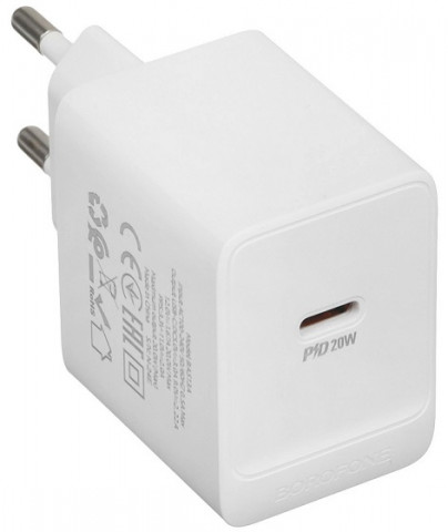 Borofone BAS13A 3A 20W Type-C White сетевой блок питания
