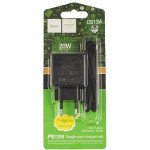 Hoco CS13A 3A 20W Type-C Black зарядное устройство