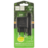 Hoco CS13A 3A 20W Type-C Black зарядное устройство