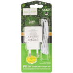 Hoco CS13A 3A 20W Type-C White зарядное устройство