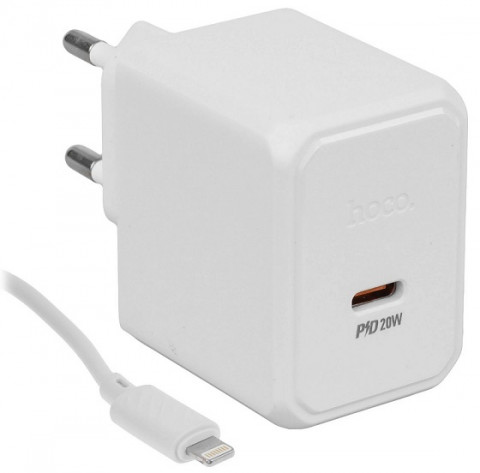 Hoco CS13A 3A 20W Type-C White зарядное устройство