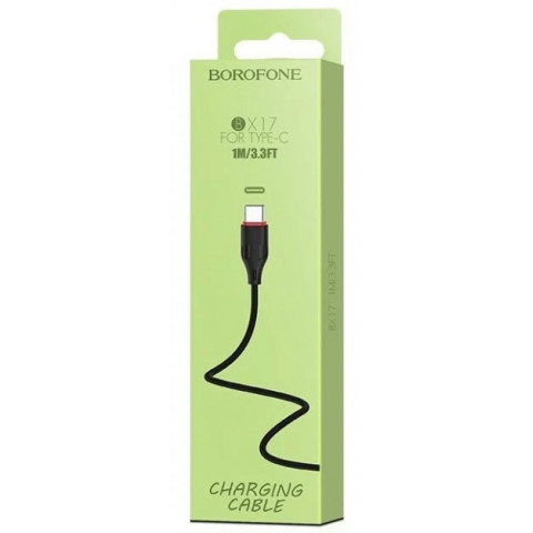 Borofone BX17 USB - Type-C 1m черн/3A кабель Borofone BX17 USB - Type-C 1m черн/3A кабель