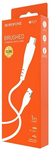 Borofone BX37 1m USB - Type-C White/3,0A кабель Borofone BX37 1m USB - Type-C White/3,0A кабель