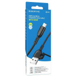 Borofone BX91 USB-micro USB 1m Black /2,4A кабель