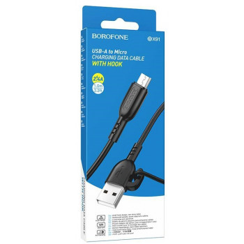 Borofone BX91 USB-micro USB 1m Black /2,4A кабель Borofone BX91 USB-micro USB 1m Black /2,4A кабель