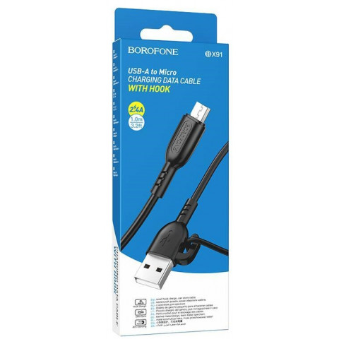Borofone BX91 USB-micro USB 1m Black /2,4A кабель