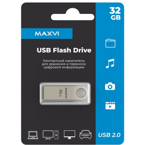Maxvi USB2.0 FD32GBUSB20C10MK2 32Gb Серый флешка