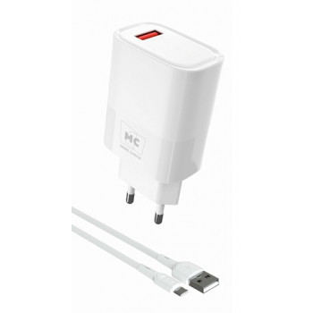 More choice NC09a 3.0A 15W White 1USB Type-C зарядное устройство