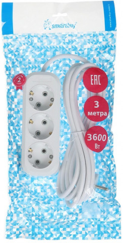 Smartbuy SBE-16-3-03-Z 3 розетки,3м,с/з удлинитель
