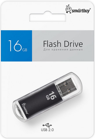 Smartbuy USB 2.0 16Gb V-Cut Black флешка