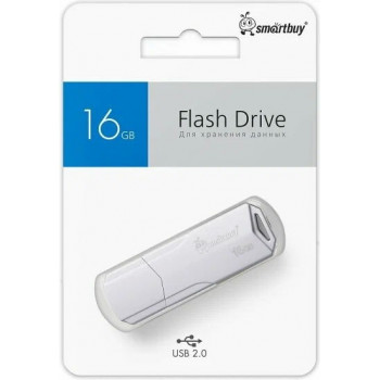 Smartbuy USB 2.0 16Gb Clue белый флешка Smartbuy USB 2.0 16Gb Clue белый флешка