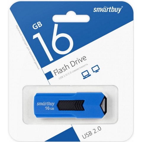Smartbuy USB 2.0 16Gb Stream синий флешка Smartbuy USB 2.0 16Gb Stream синий флешка