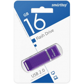Smartbuy USB 2.0 16Gb Quartz фиолетовый флешка Smartbuy USB 2.0 16Gb Quartz фиолетовый флешка