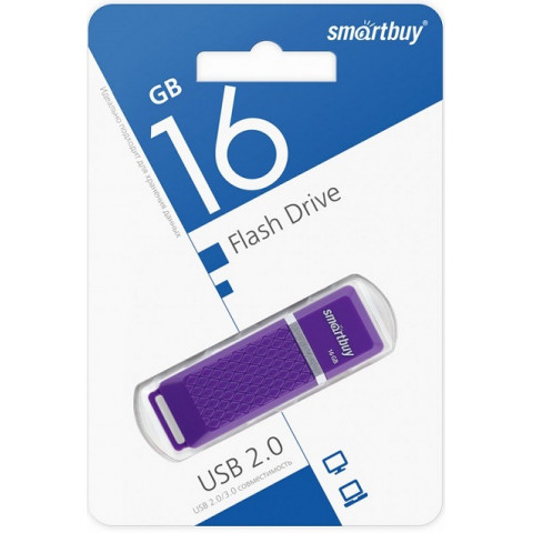 Smartbuy USB 2.0 16Gb Quartz фиолетовый флешка Smartbuy USB 2.0 16Gb Quartz фиолетовый флешка