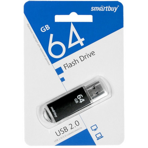 Smartbuy USB 2.0 64Gb V-Cut Black флешка Smartbuy USB 2.0 64Gb V-Cut Black флешка