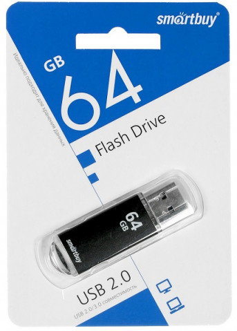 Smartbuy USB 2.0 64Gb V-Cut Black флешка