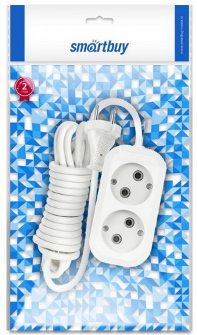 Smartbuy SBE-10-2-03-N 2 розетки,3м удлинитель Smartbuy SBE-10-2-03-N 2 розетки,3м удлинитель