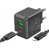 Hoco CS14A  3A 20W USB, Type-C Black зарядное устройство