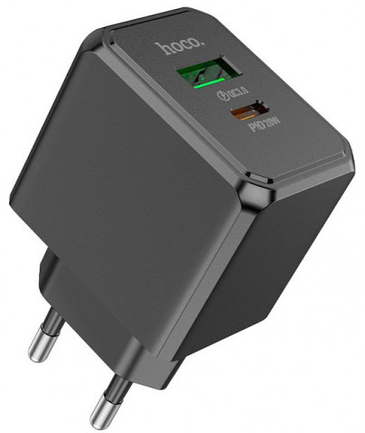 Hoco CS14A 3A 20W USB, Type-C Black зарядное устройство Hoco CS14A 3A 20W USB, Type-C Black зарядное устройство
