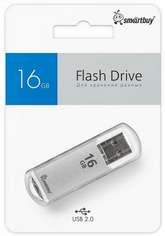 Smartbuy USB 2.0 16Gb V-Cut Silver флешка